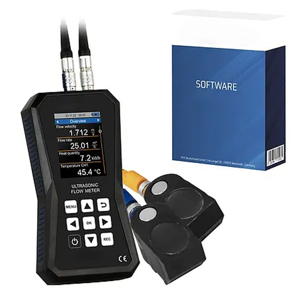Portable Ultrasonic Flow Meter incl. software